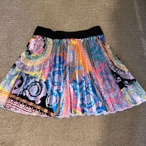 Colorful, baroque, print skirt